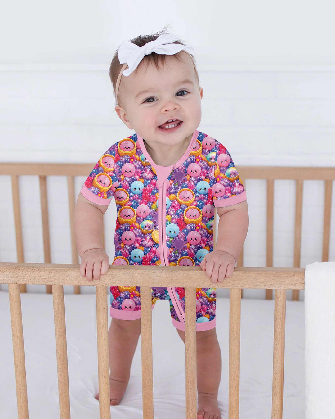 Rainbow Glitter Dumplings Bamboo Shorty Zippy