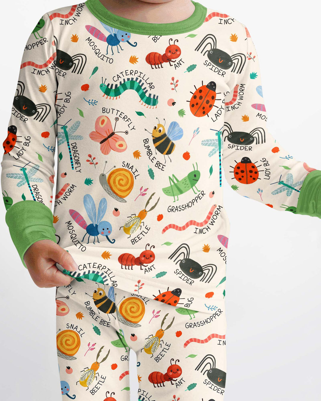 Bug Field Guide Bamboo Two Piece Long Sleeve Pajama Set
