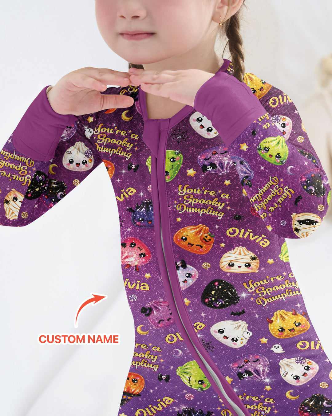 Custom Name You're A Spooky Dumpling Bamboo Convertible Zippy