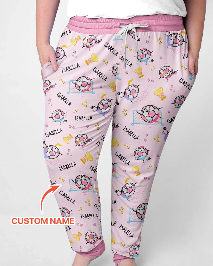 Custom Name Soccer Dad Team Matching Bamboo Women Pajama Set