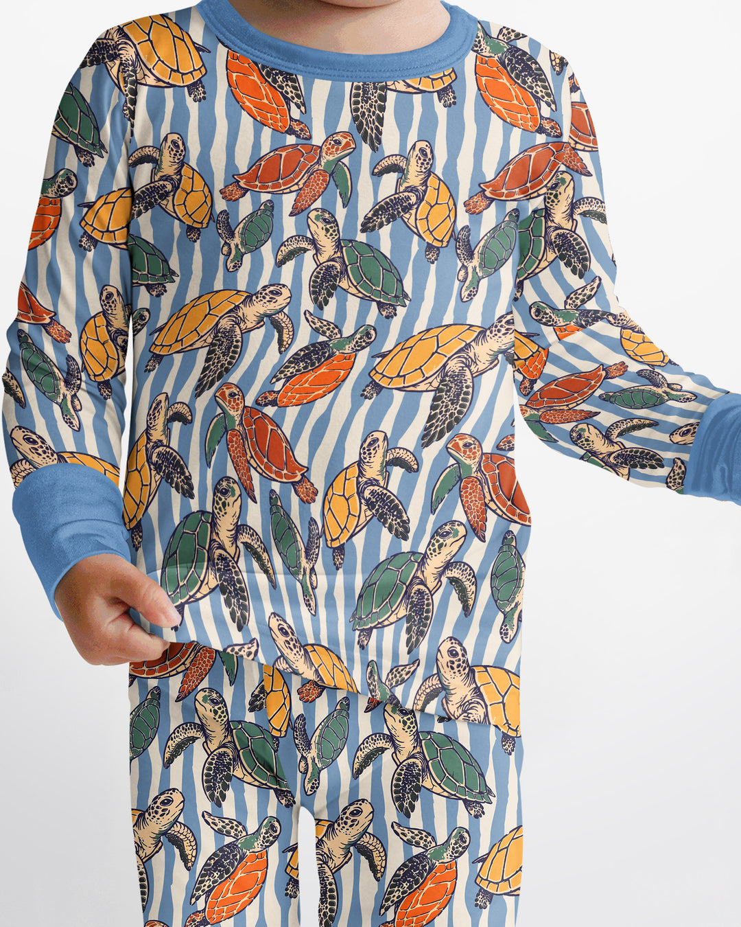 Turtle Bay Family Matching Bamboo Two Piece Long Sleeve Pajama Set