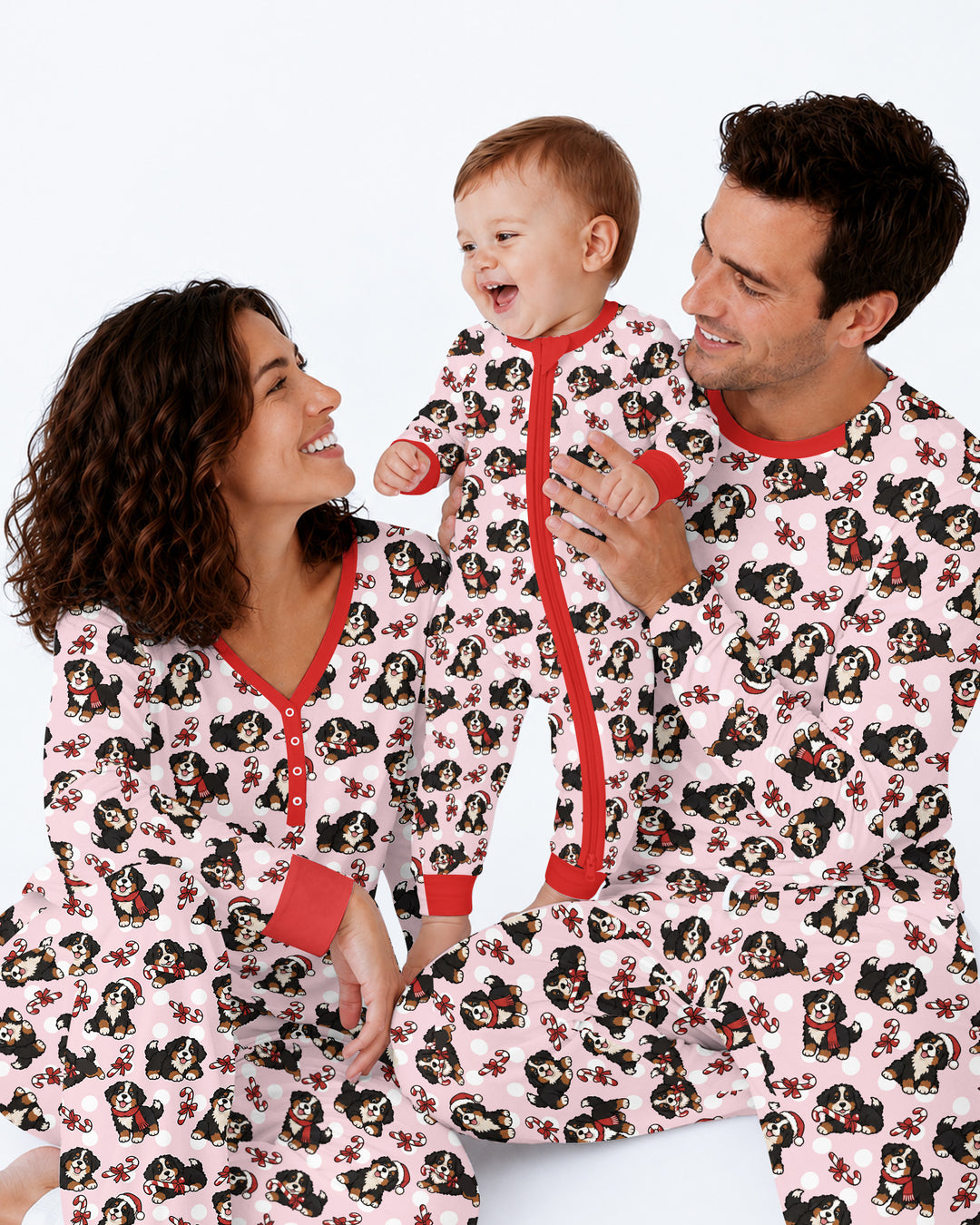 Holiday Bernese Mountain Christmas Dog Bamboo Men's Pajama Set