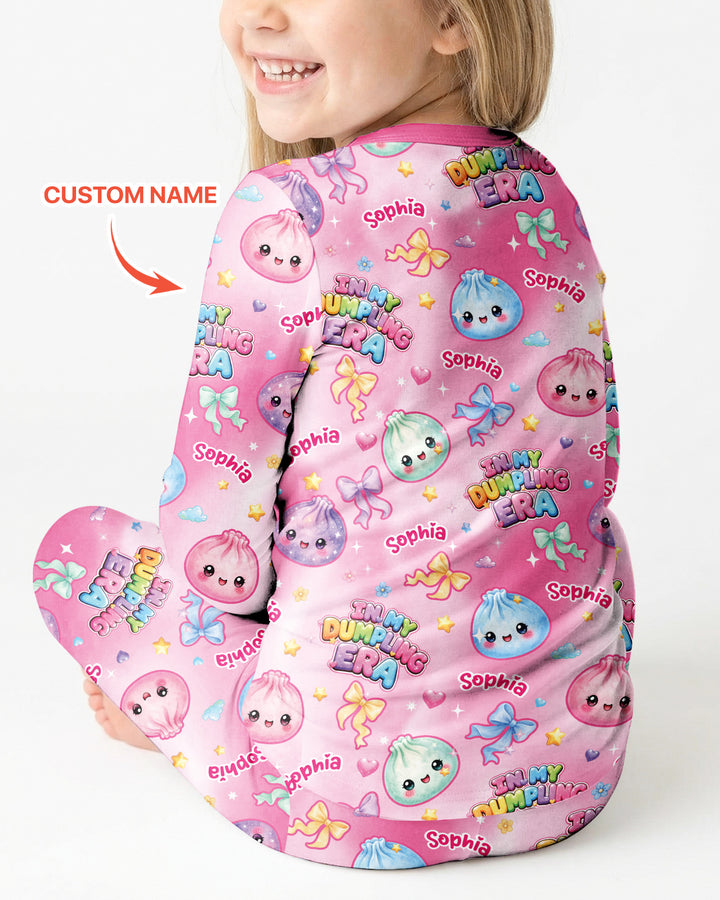 Custom Name In My Dumpling Era Bamboo Two Piece Long Sleeve Pajama Set