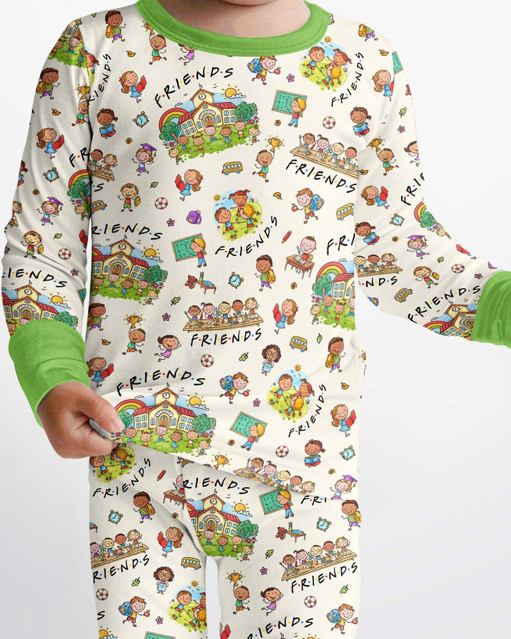 Template Bamboo Two Piece Long Sleeve Pyjamas Set