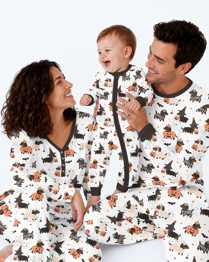 Howl-O-Weenie Dachshund Bamboo Men's Pajama Set