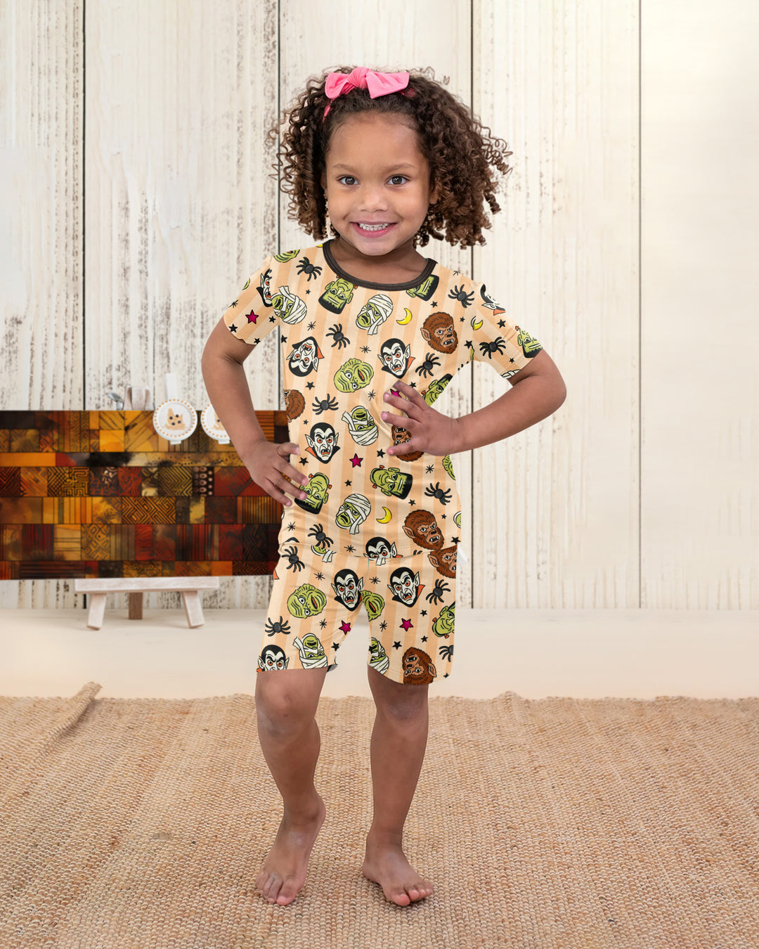 Template Bamboo Two Piece Short Sleeve Shorts Pyjamas Set