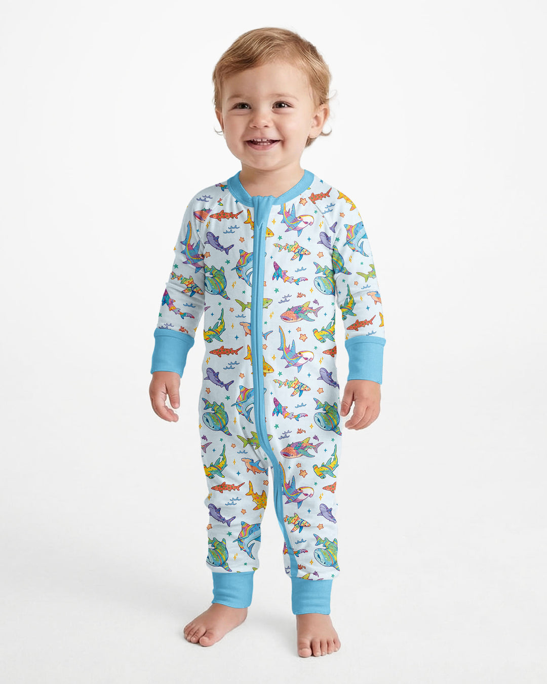 Tropical Sharks Bamboo Convertible Zippy