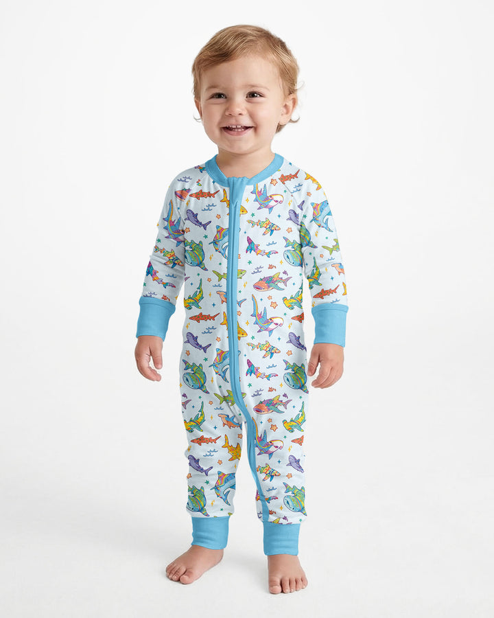 Tropical Sharks Bamboo Convertible Zippy