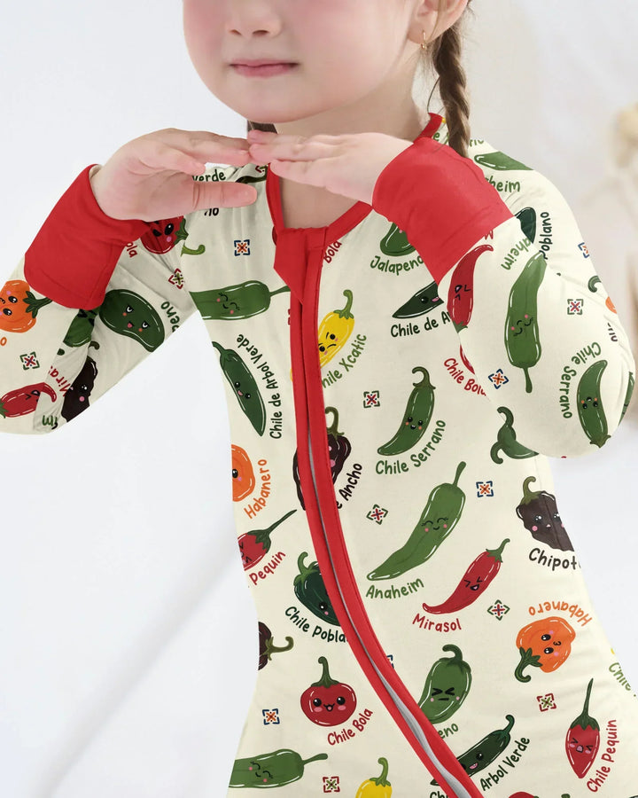 Kawaii  Mexican Chiles Bamboo Convertible Zippy