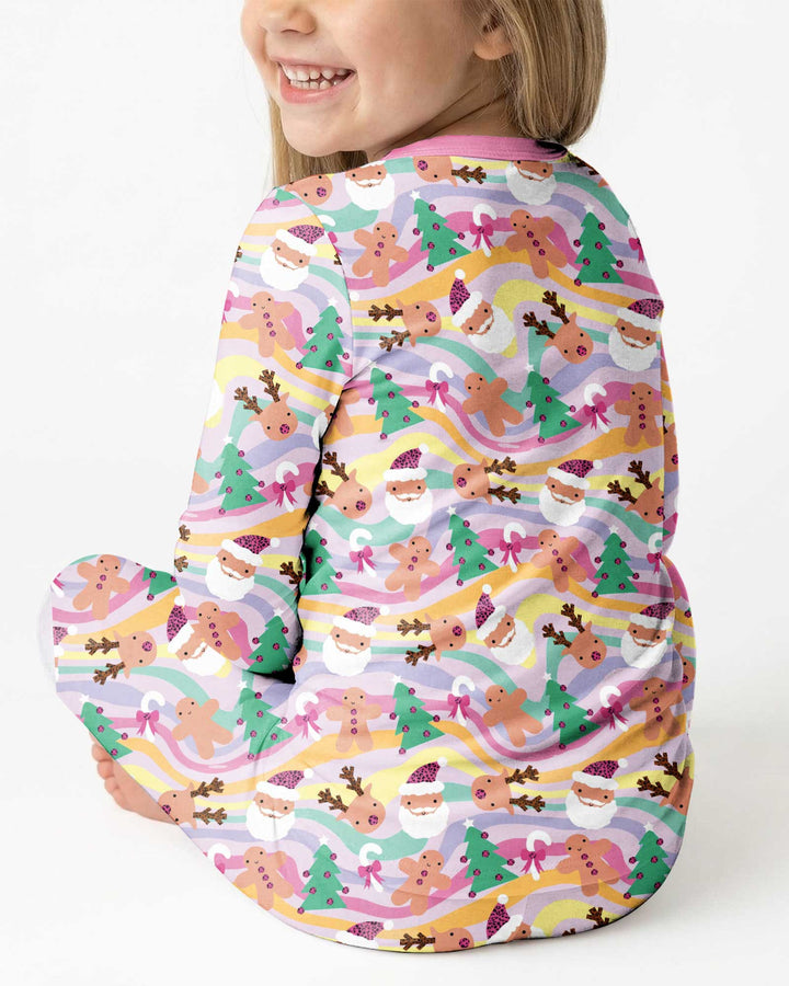 Whimsical Christmas Wonderland Bamboo Two Piece Long Sleeve Pajama Set