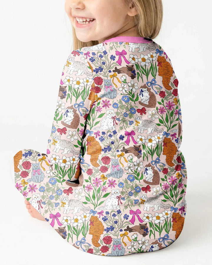 The Garden Cattery Mommy & Me Matching Bamboo Two Piece Long Sleeve Pajama Set
