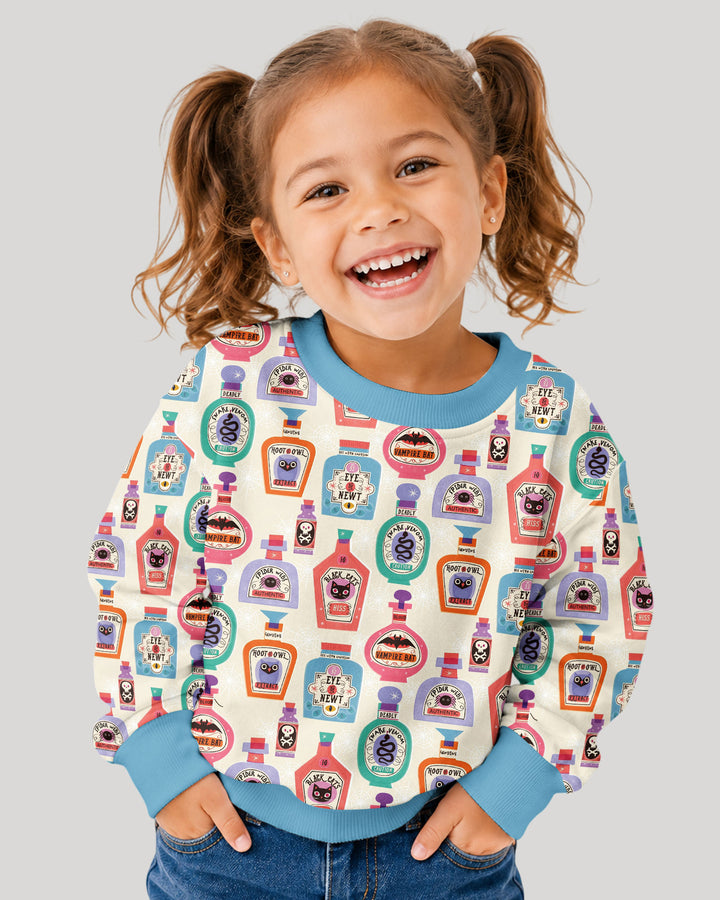 Retro Halloween Potions Bamboo Crewneck Sweatshirt