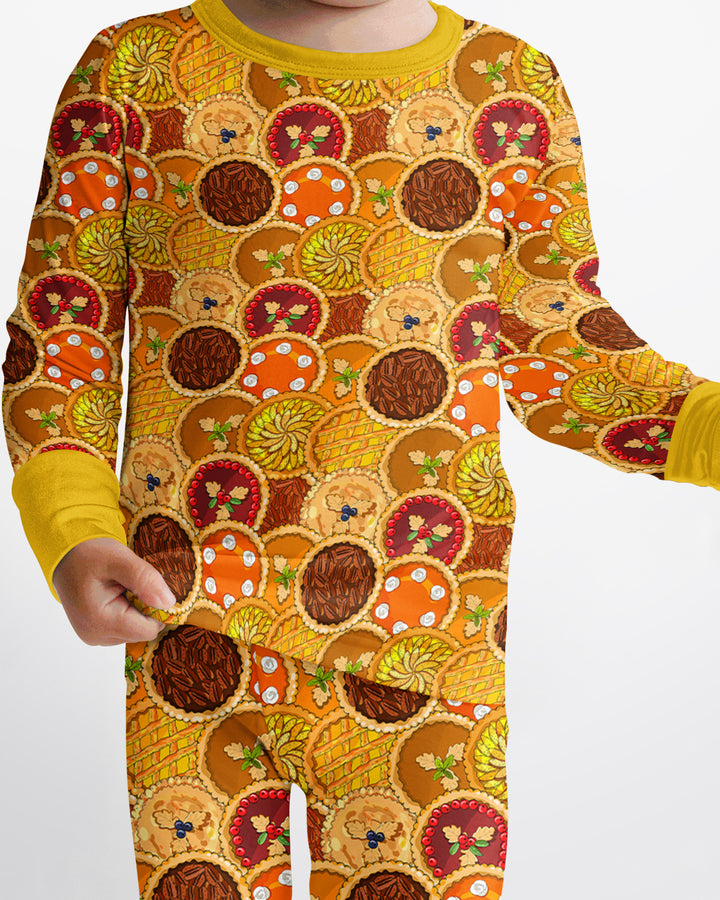 Fall Apple Pie Bamboo Two Piece Long Sleeve Pajama Set