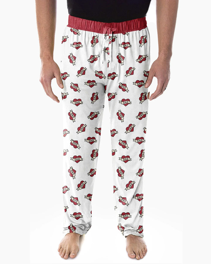 Old School Dad Hearts Daddy & Me Matching Bamboo Men's Pajama Set