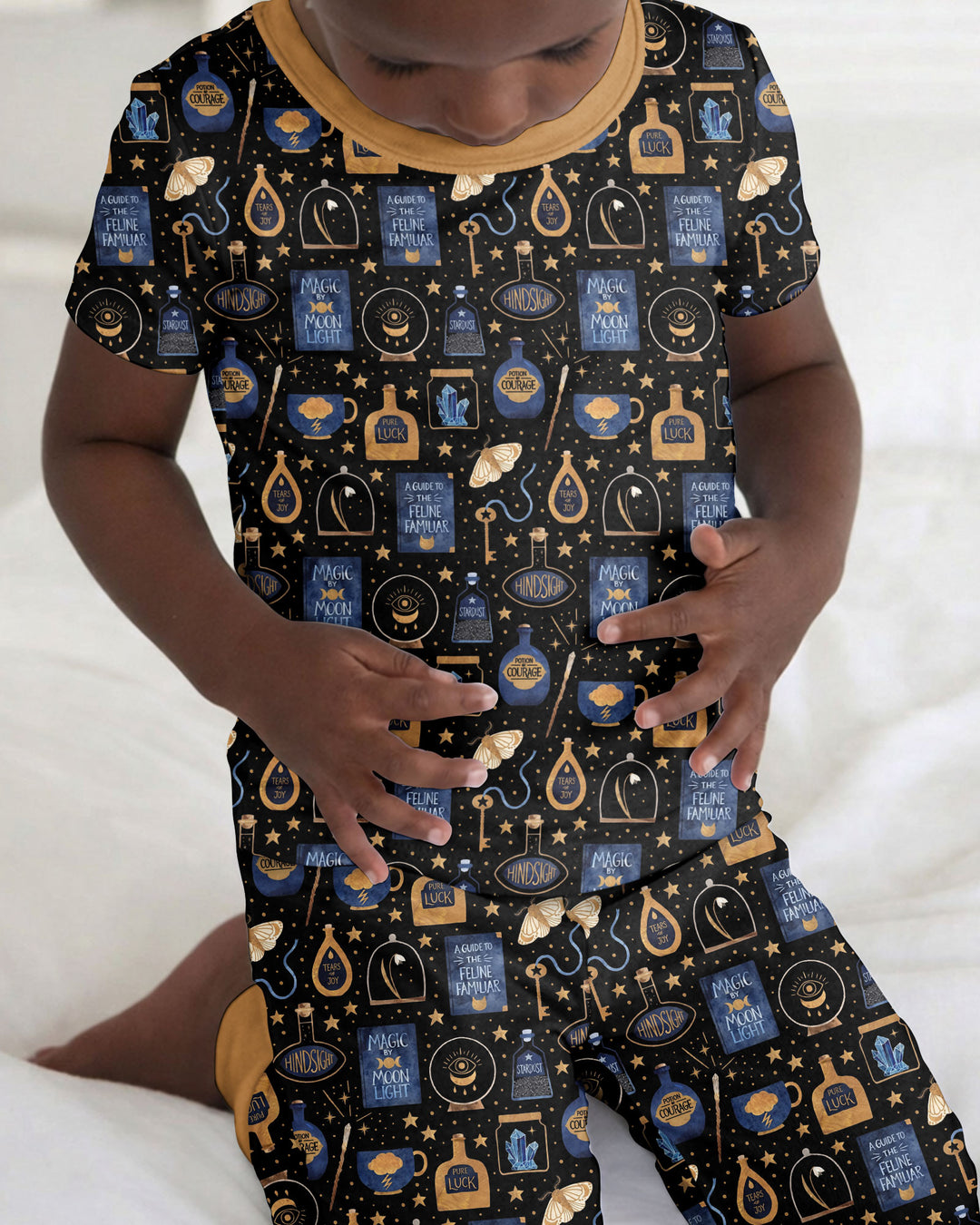 Good Witch Spell books and Potions Bamboo Two Piece Short Sleeve Pajama Set