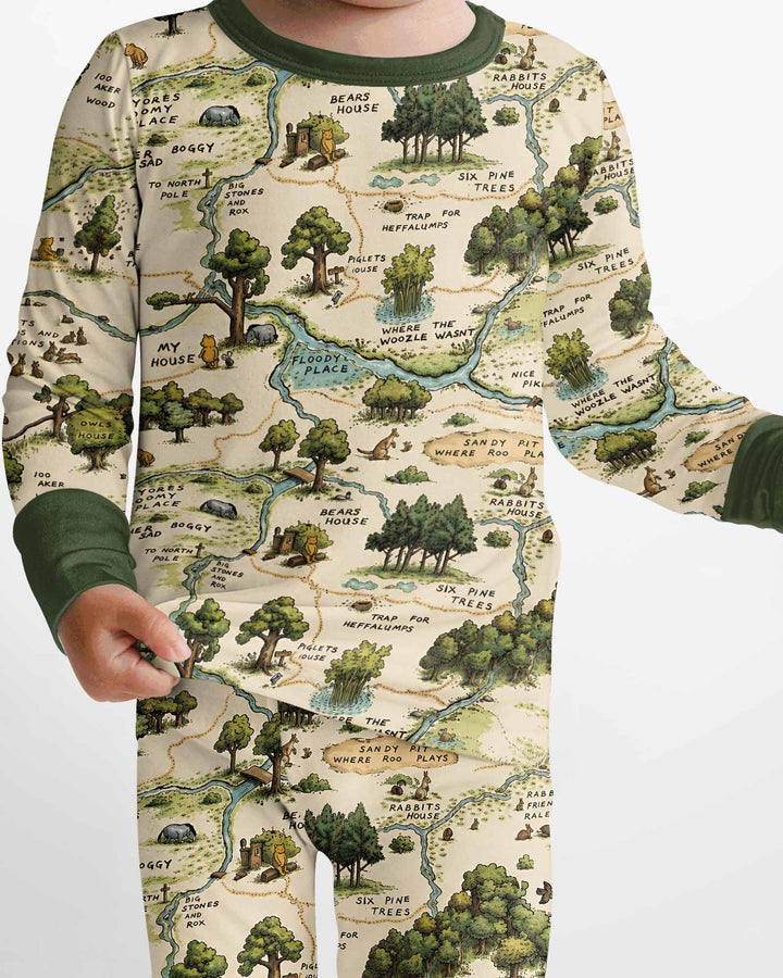 Template Bamboo Two Piece Long Sleeve Pyjamas Set
