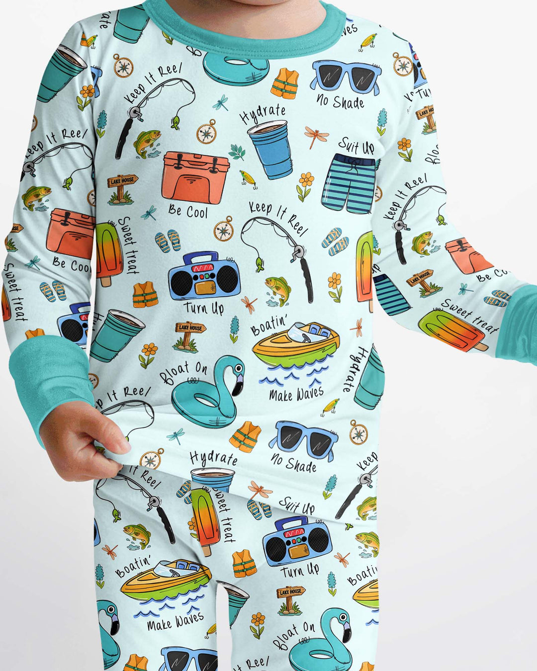 Lake Days Bamboo Two Piece Long Sleeve Pajama Set