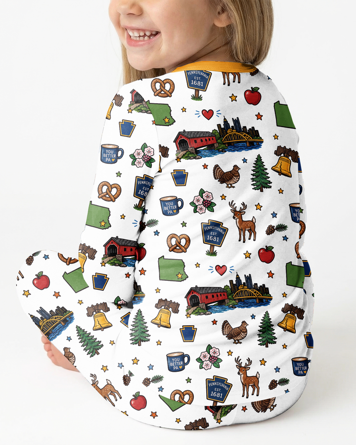 Someone in Pennsylvania Loves Me Bamboo Two Piece Long Sleeve Pajama Set