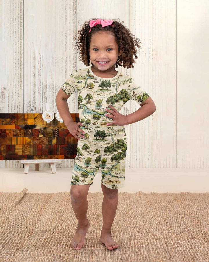 Template Bamboo Two Piece Short Sleeve Shorts Pyjamas Set