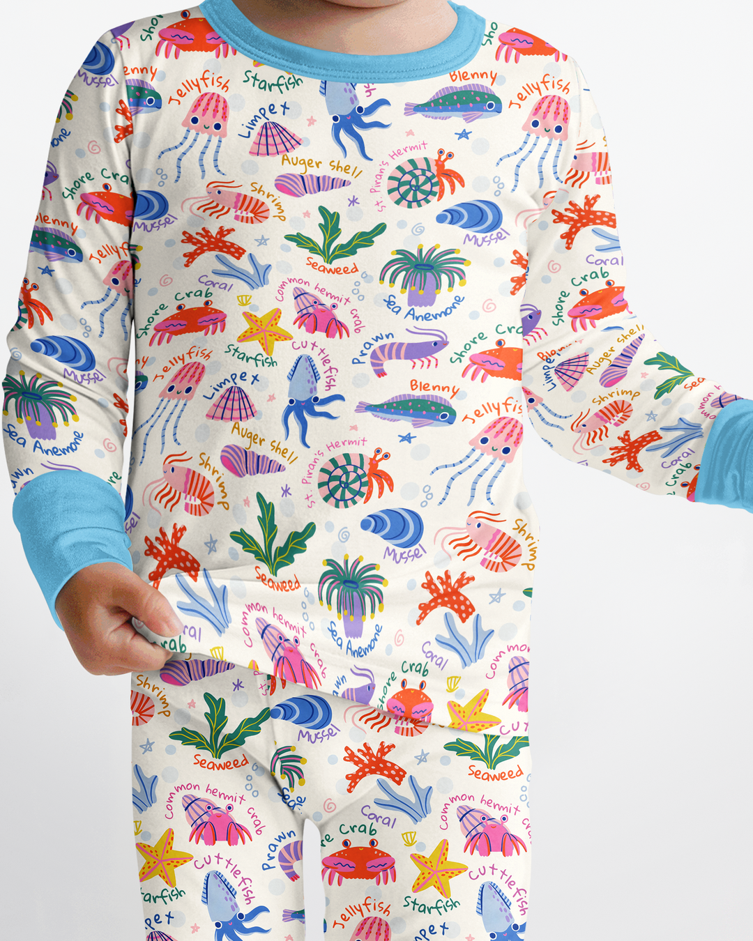 Tide Pool Pals Bamboo Two Piece Long Sleeve Pajama Set