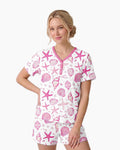 Coastal Charm Family Matching Bamboo Women Short Sleeve Short Pajama Set