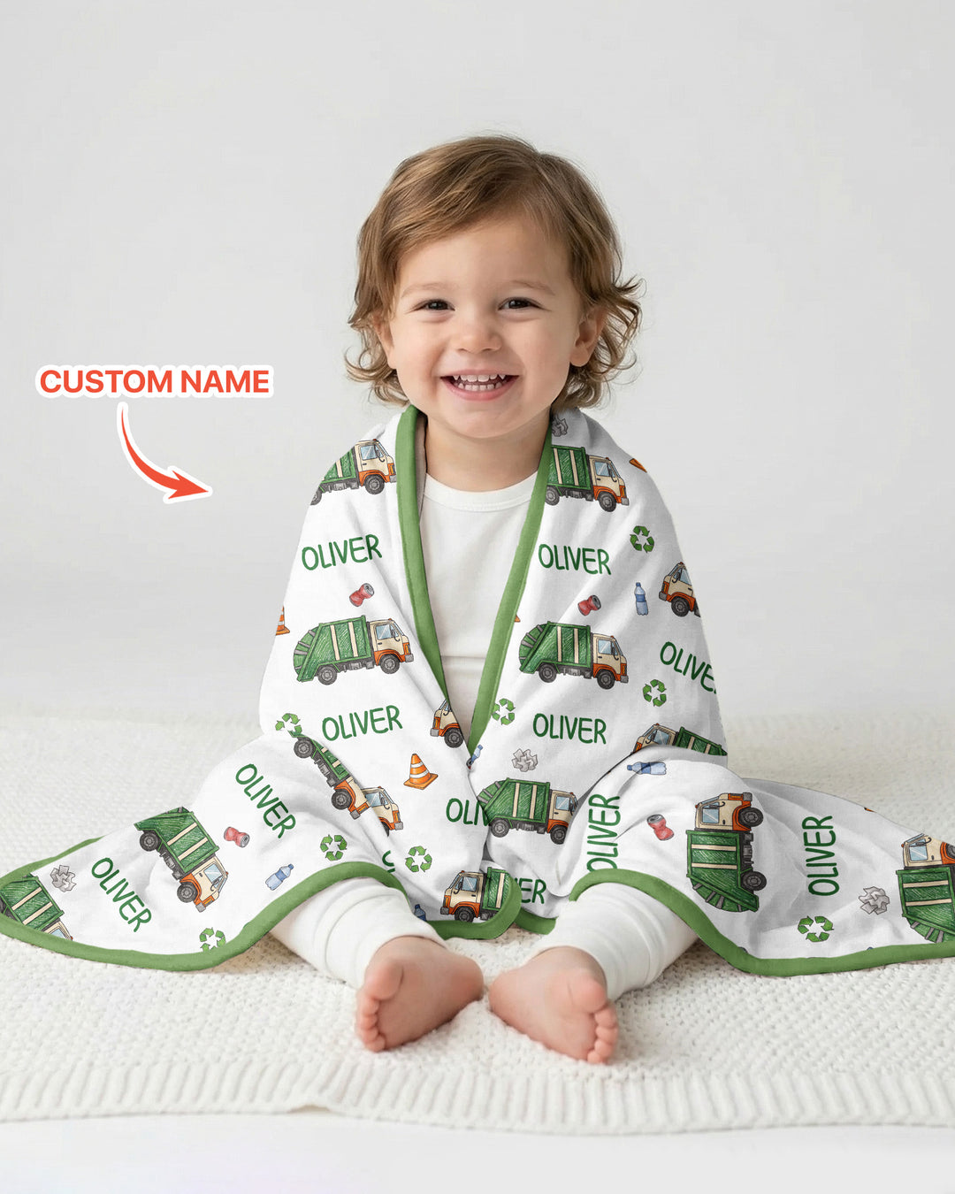 Custom Name Garbage Day Bamboo Blanket