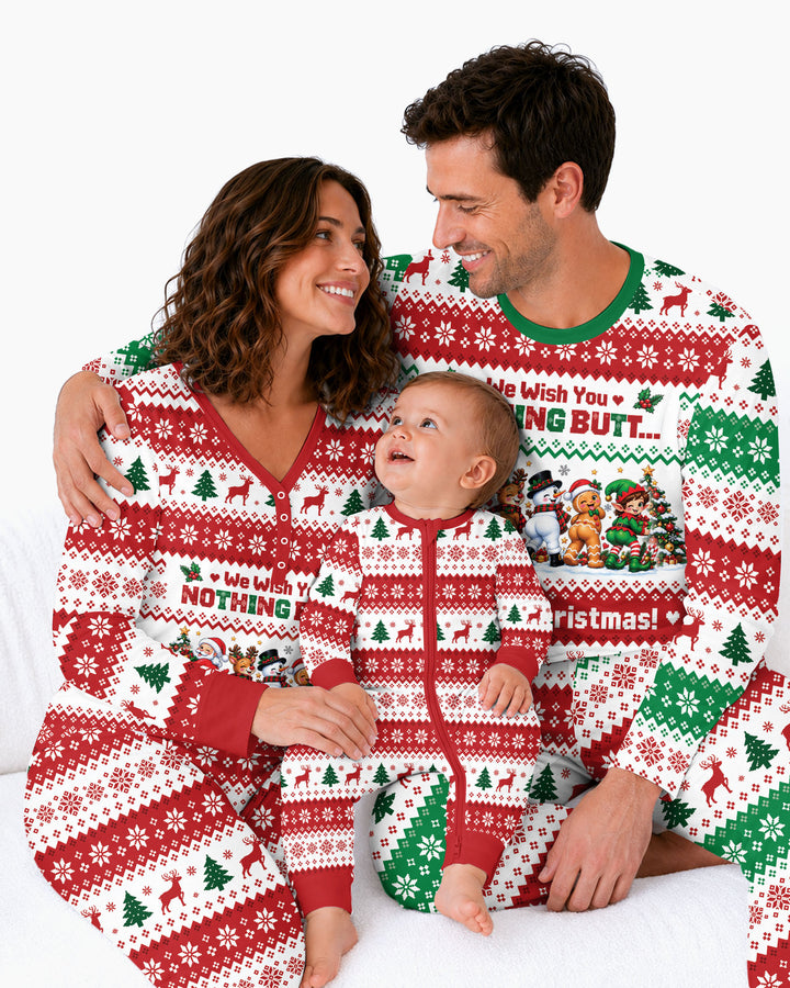 We Wish You Nothing Butt A Merry Christmas Bamboo Women Pajama Set