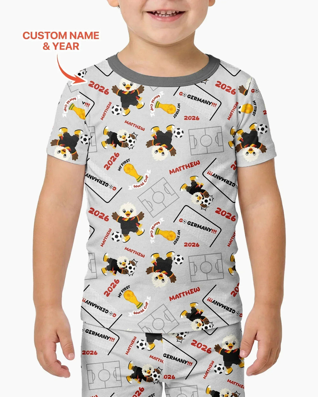 My First World Cup Bamboo Two Piece Short Sleeve Pajama Set