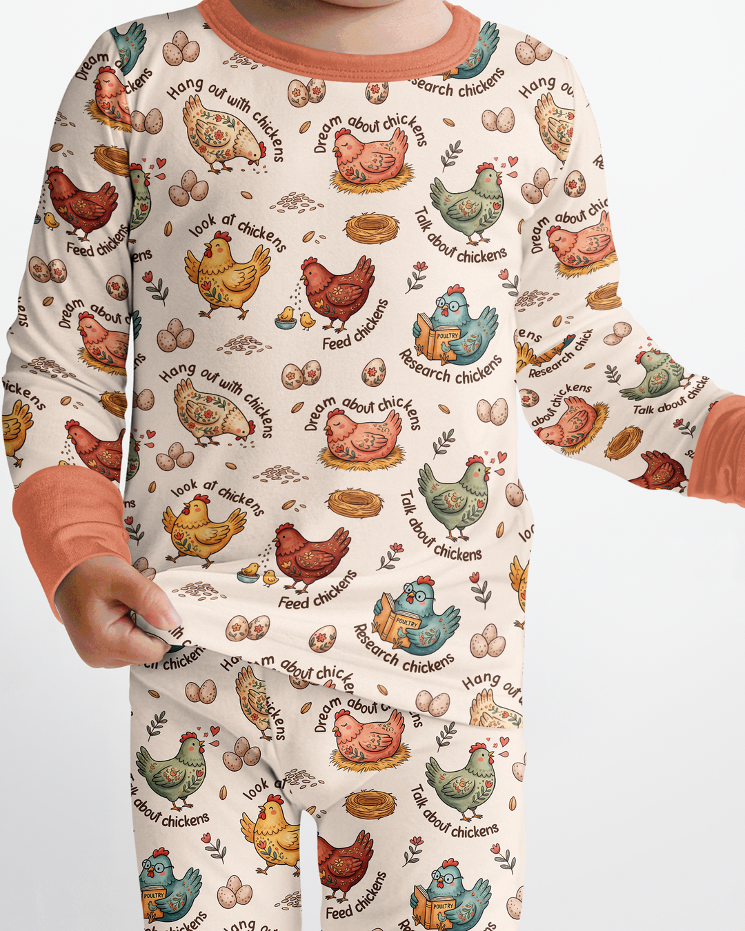 Template Bamboo Two Piece Long Sleeve Pyjamas Set