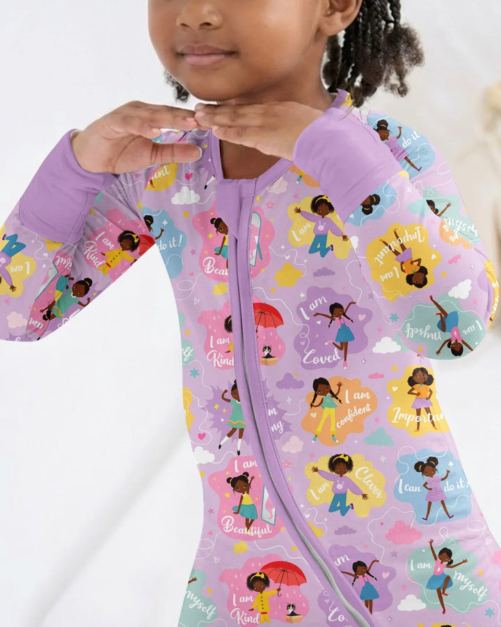 African American Girl I Am Loved Bamboo Convertible Zippy