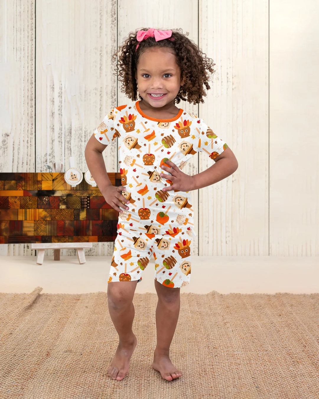Template Bamboo Two Piece Short Sleeve Shorts Pyjamas Set