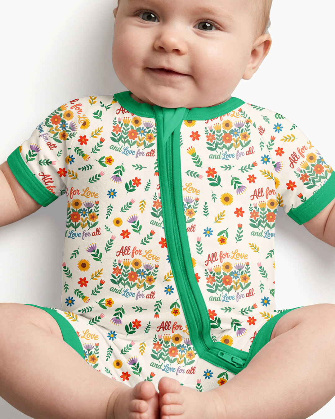 Love For All Family Matching Bamboo Shorty Zippy
