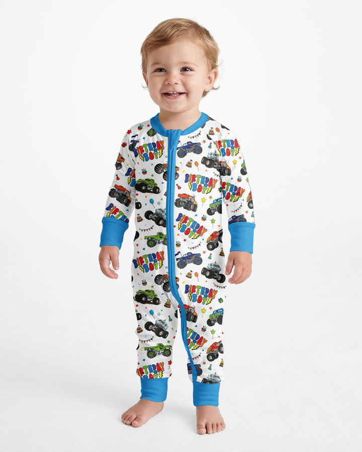Monster Truck Birthday Boy Bamboo Convertible Zippy