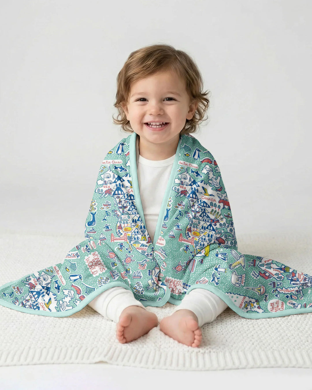 Hello World Wonders Bamboo Blanket