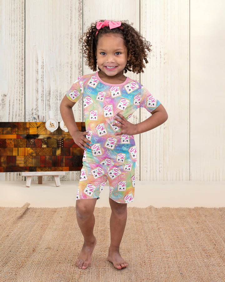 Template Bamboo Two Piece Short Sleeve Shorts Pyjamas Set