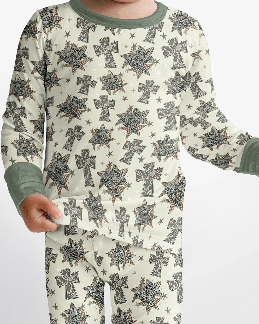 Template Bamboo Two Piece Long Sleeve Pyjamas Set
