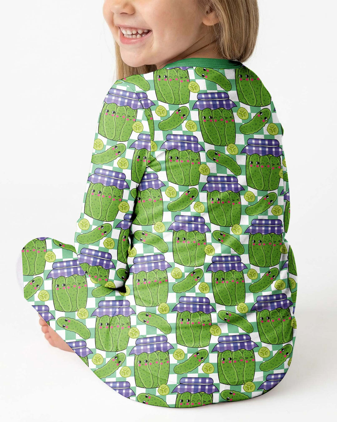 Kawaii Pickle Jar Bamboo Two Piece Long Sleeve Pajama Set