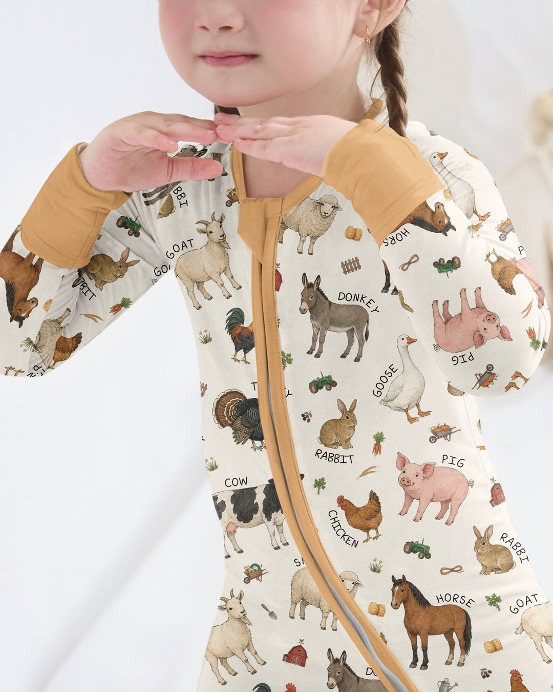 Barnyard Animals Bamboo Convertible Zippy