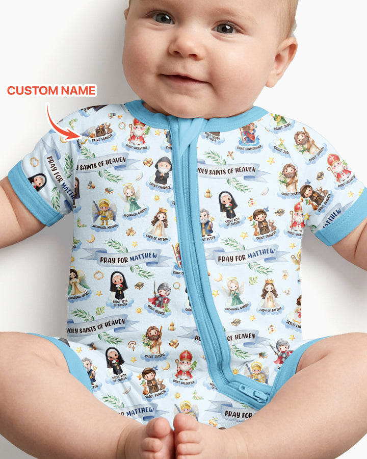 Holy Saints of Heaven Custom Name Bamboo Shorty Zippy