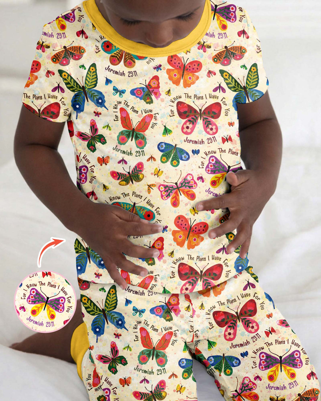 For I Know The Plans I Have For You Bamboo Two Piece Short Sleeve Pajama Set