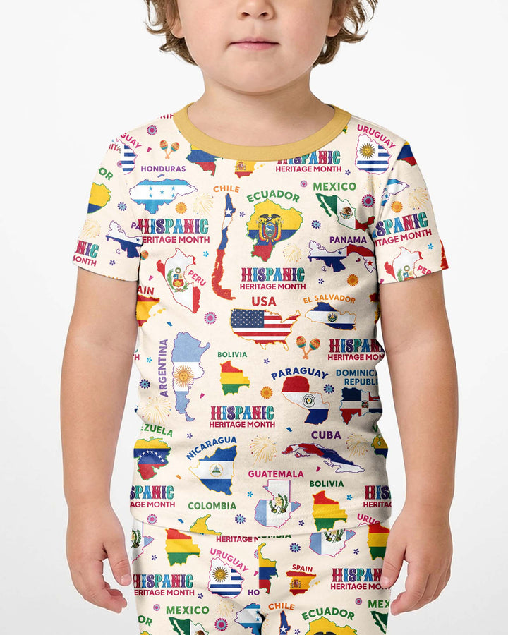 Template Bamboo Two Piece Short Sleeve Shorts Pyjamas Set