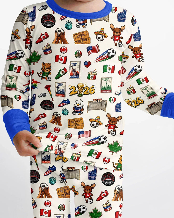 Soccer Cup 2026 Bamboo Two Piece Long Sleeve Pajama Set