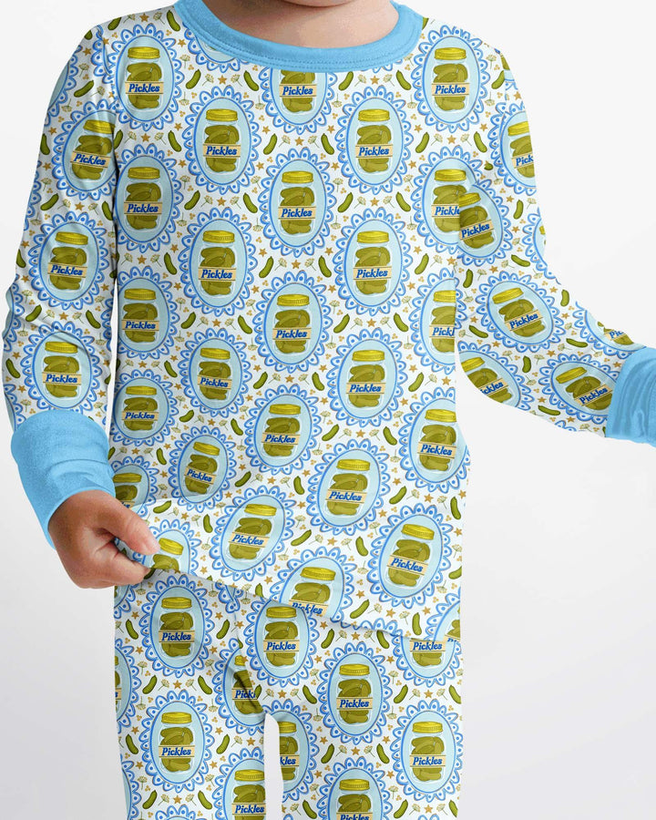 Pickle Coquette Bamboo Two Piece Long Sleeve Pajama Set