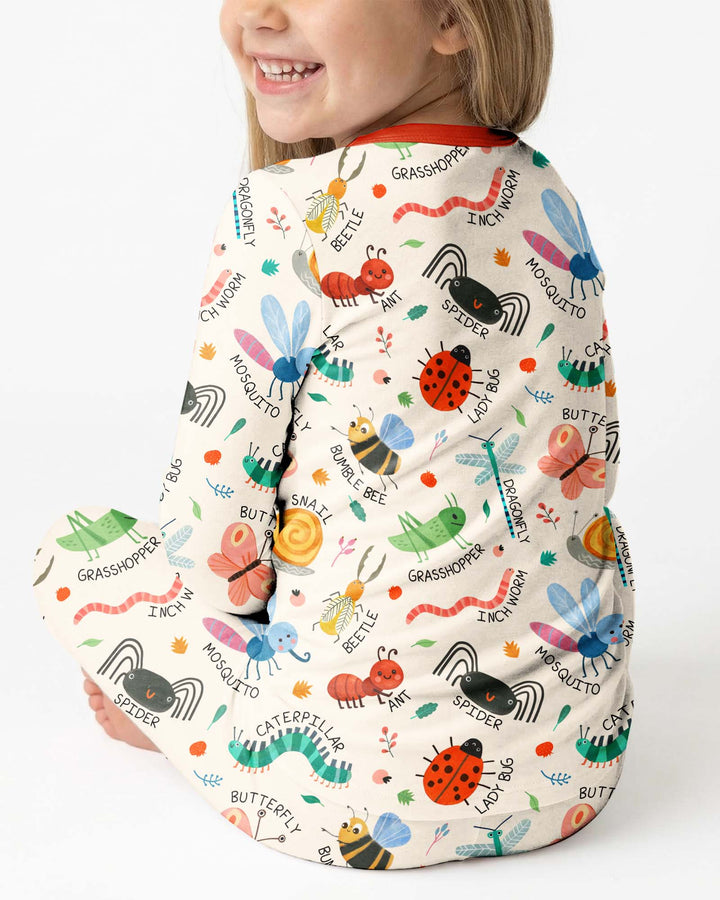 Bug Field Guide Bamboo Two Piece Long Sleeve Pajama Set
