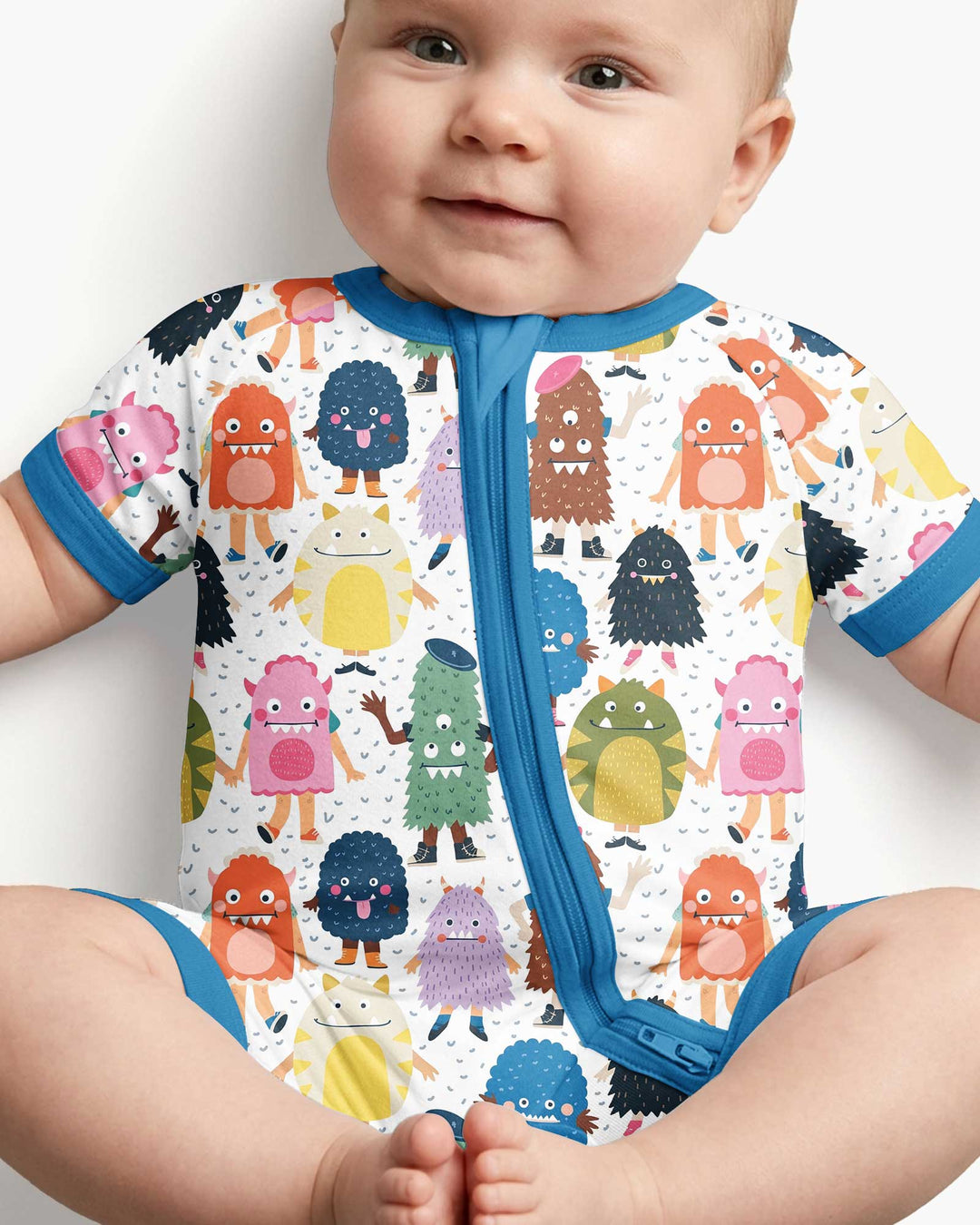 (Not So) Scary Monsters Bamboo Shorty Zippy