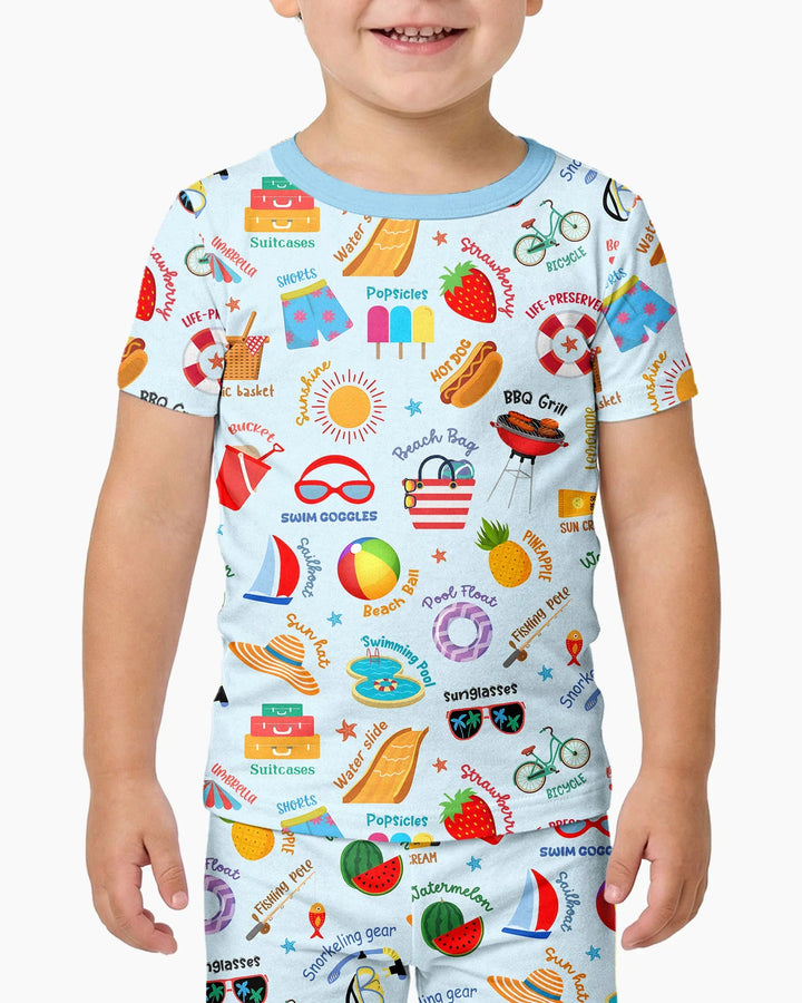 Love Summer Bamboo Two Piece Short Sleeve Pajama Set