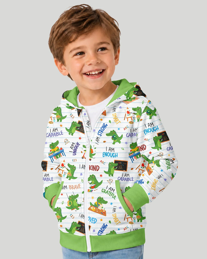 Brave Gator Days Bamboo Zip Hoodie