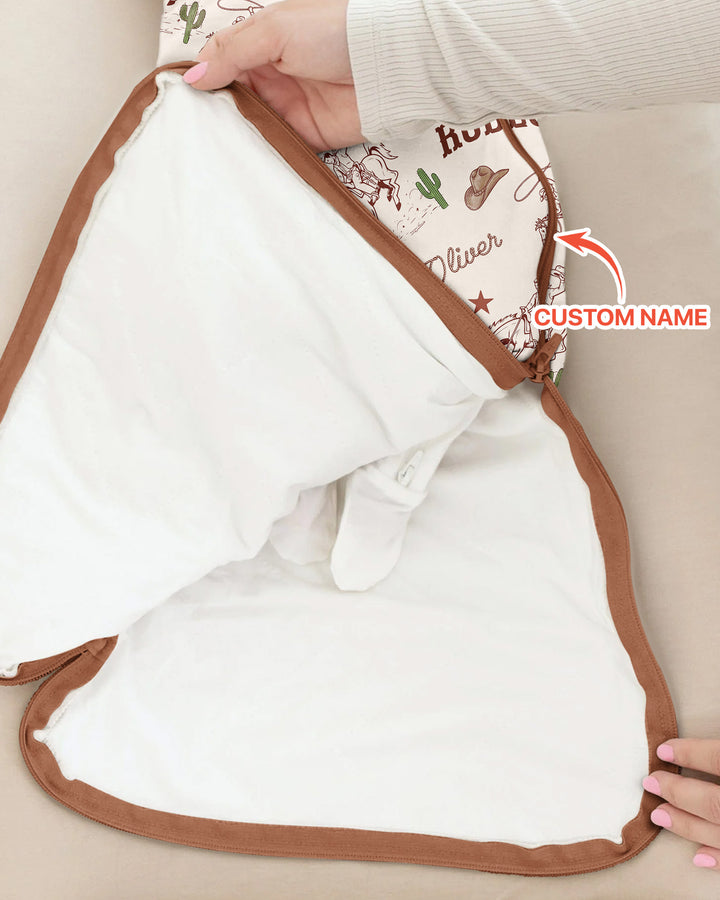 Custom Name First Rodeo Family Matching Bamboo Sleep Bag
