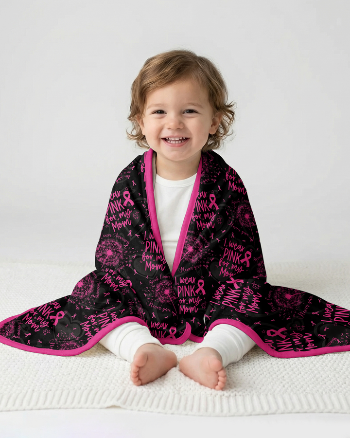 I Wear Pink For My Mom Bamboo Blanket