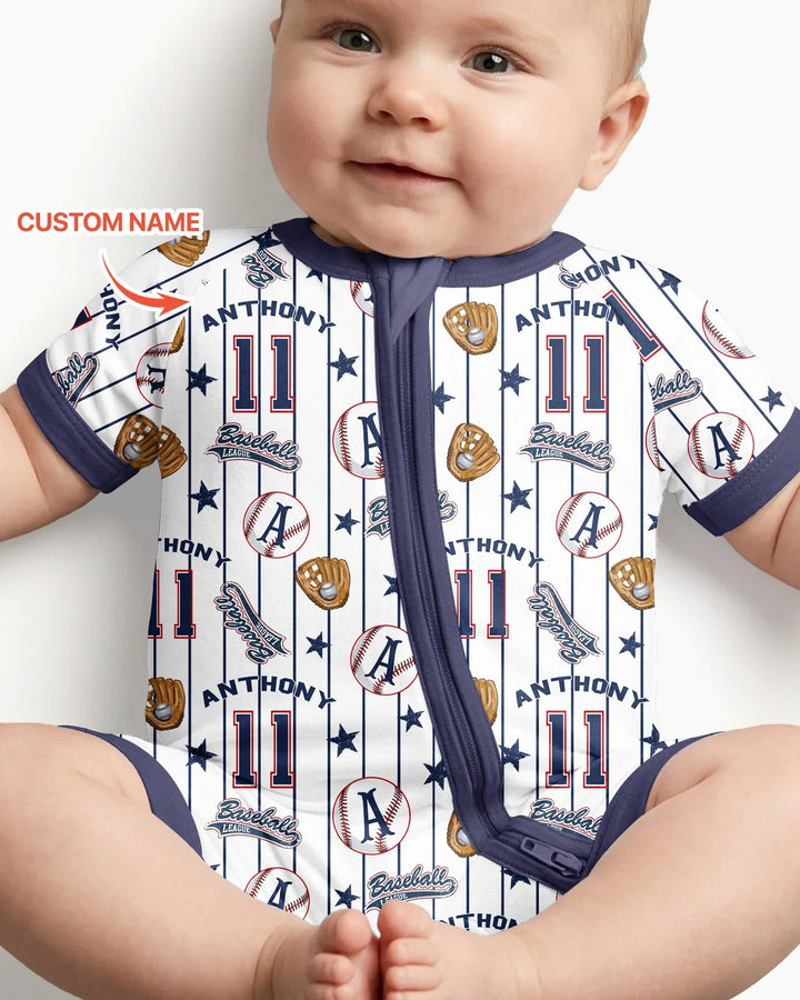 Custom Name Baseball Time Bamboo Shorty Zippy